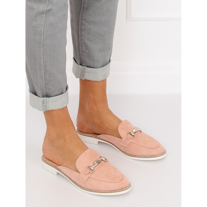 Pink F9375 Pantofole mocassini rosa 1