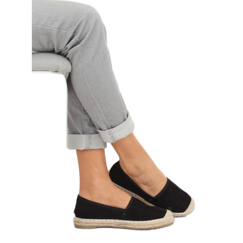 AF40 Espadrillas in camoscio nero nero 1