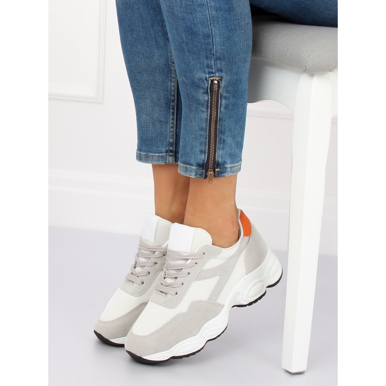 Scarpe sportive bianche E-102 bianche bianco 2