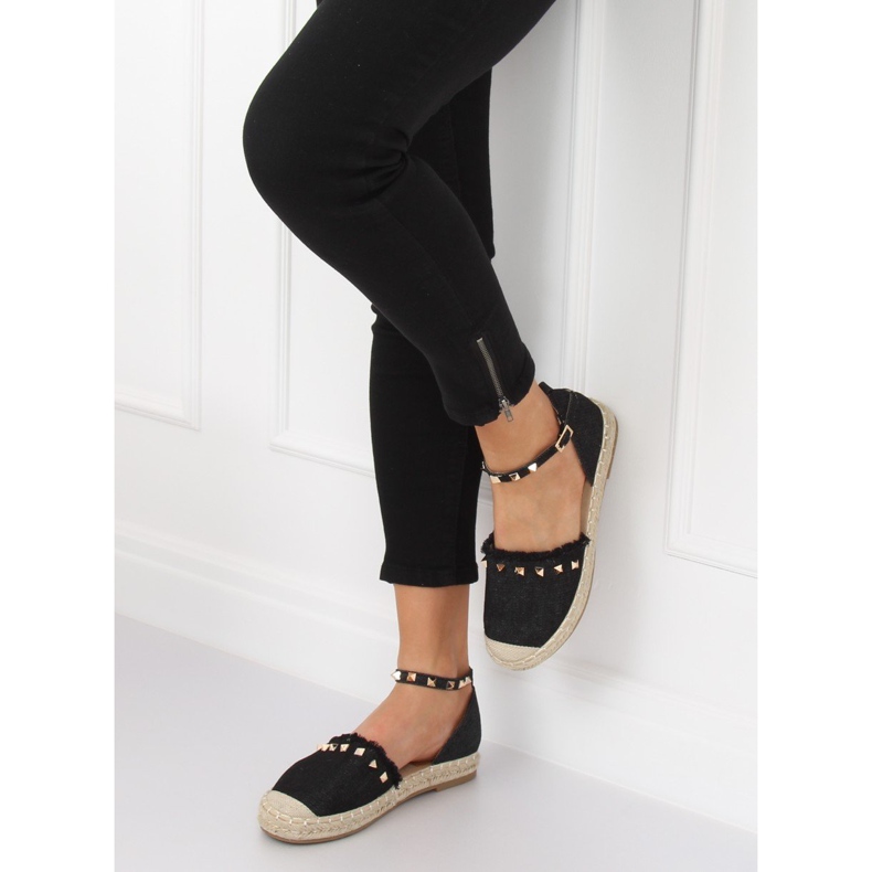 Espadrillas in denim nero CH-1K211 Black 1