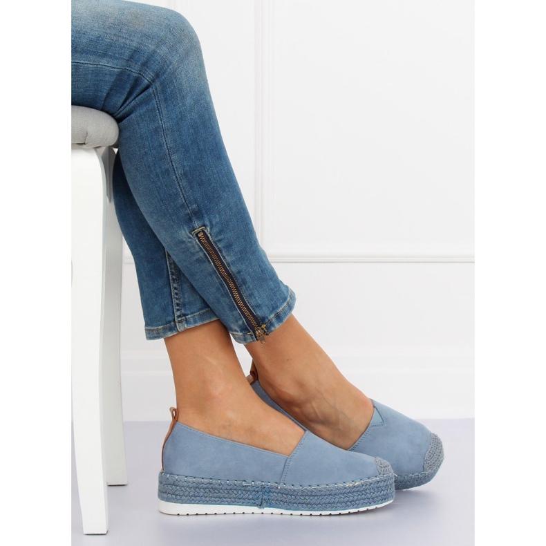 Blu BL247 Espadrillas blu su suole alte 1