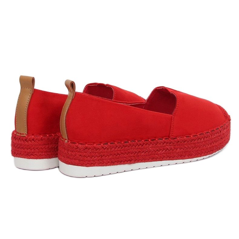 Espadrillas con suola alta BL247 Red rosso 2