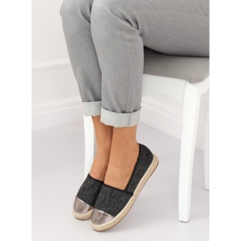 Espadrillas in tela nera A-9267 Black nero 1