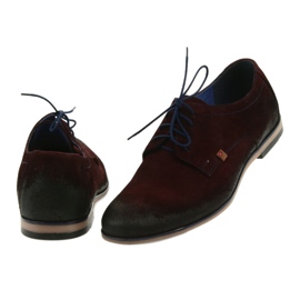 Scarpe uomo scamosciate Nikopol 1709 bordeaux rosso 4