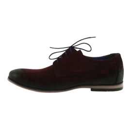 Scarpe uomo scamosciate Nikopol 1709 bordeaux rosso 2