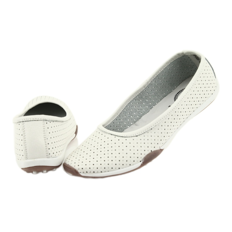 Ballerine bianche traforate Filippo 089 bianco 4