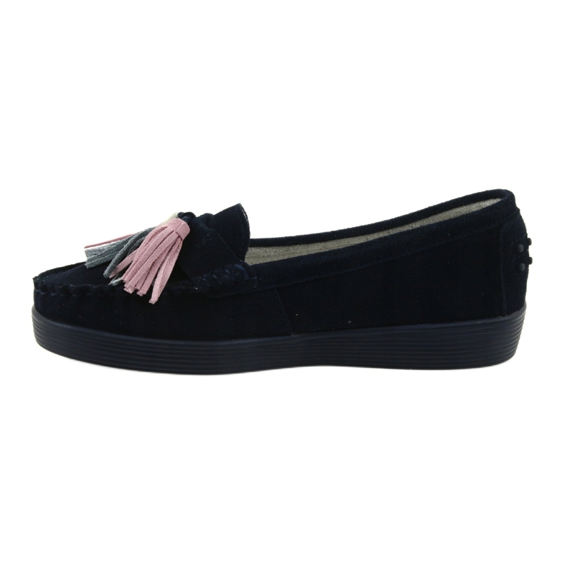 Mocassini donna in camoscio Filippo 661 blu navy 2