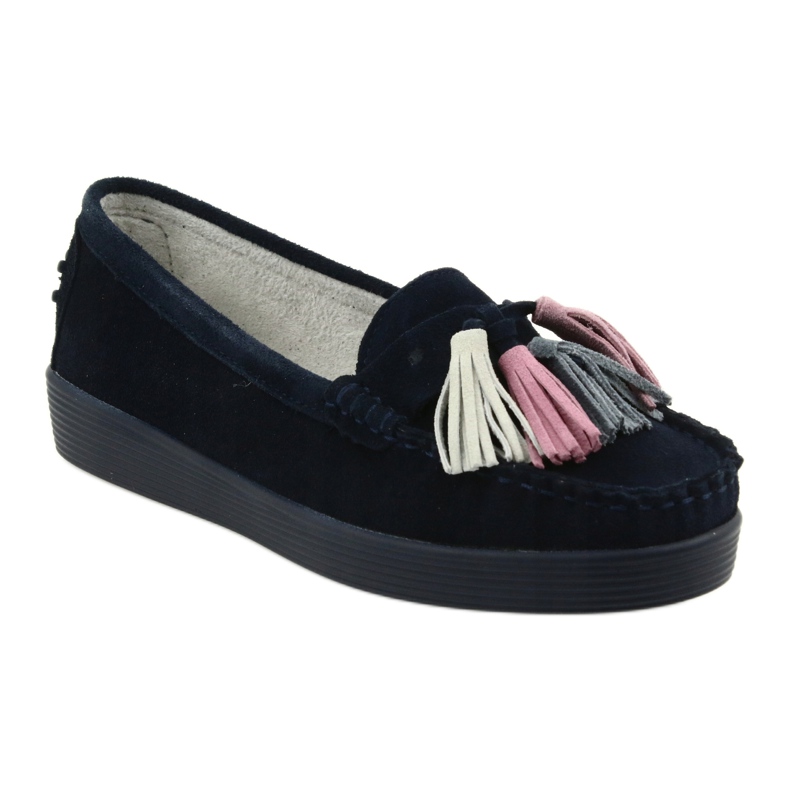 Mocassini donna in camoscio Filippo 661 blu navy 1