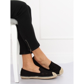 Espadrillas nere traforate 9023 Black nero 2