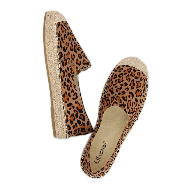 Espadrillas da donna leopardate 180-5 Leopard marrone multicolore 1