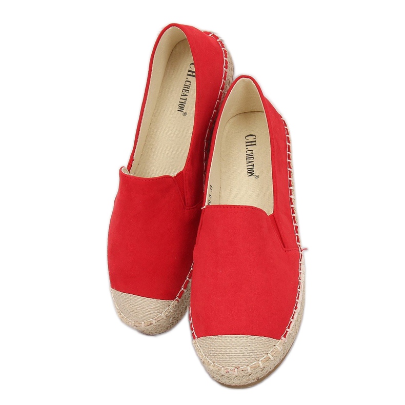 Espadrillas da donna rosse 180-5 Red rosso 1