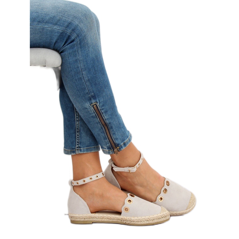 Espadrillas con cinturino grigio LX170 Grey 2