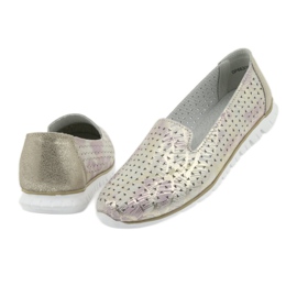 Signori sportivi in ​​pelle da donna Filippo 663 bianco rosa 4