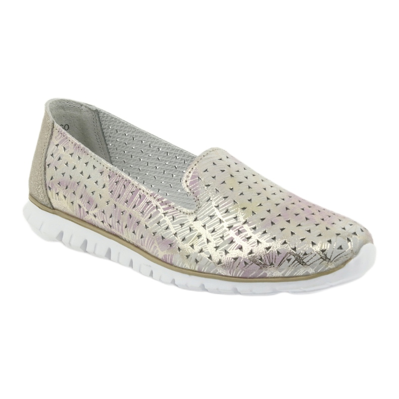 Signori sportivi in ​​pelle da donna Filippo 663 bianco rosa 1