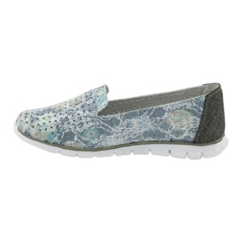 Signori sportivi in ​​pelle da donna Filippo 663 bianco blu grigio verde 2