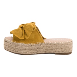 Pantofole Espadrillas Sulla Piattaforma giallo 1