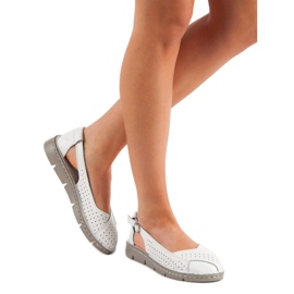 Filippo Ballerine in pelle bianco 1