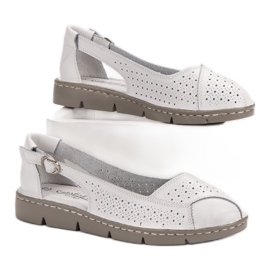 Filippo Ballerine in pelle bianco 2