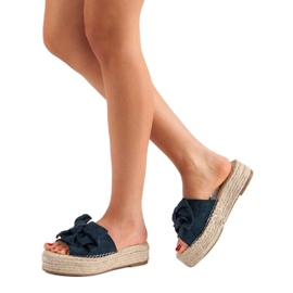 Pantofole Espadrillas Sulla Piattaforma blu blu navy 2