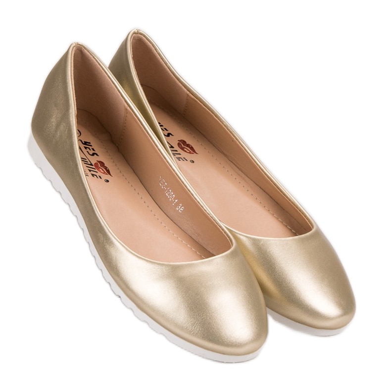 Yes Mile Classiche ballerine dorate d'oro 2