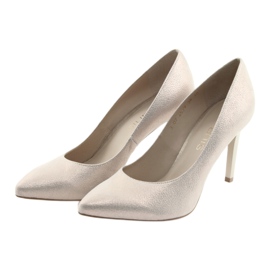 Décolleté scarpe da donna in pelle oro Anis 4527 d'oro 3