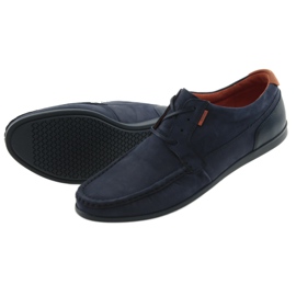 Mocassini annodati Badura 3175 blu navy arancia 5