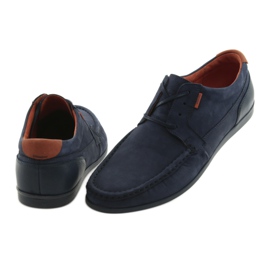 Mocassini annodati Badura 3175 blu navy arancia 4