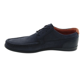Mocassini annodati Badura 3175 blu navy arancia 2