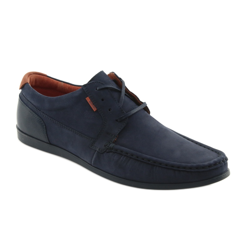 Mocassini annodati Badura 3175 blu navy arancia 1