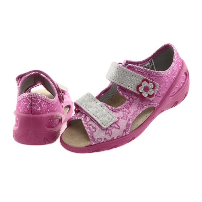 Scarpe per bambini Befado pu 065X123 grigio rosa 4