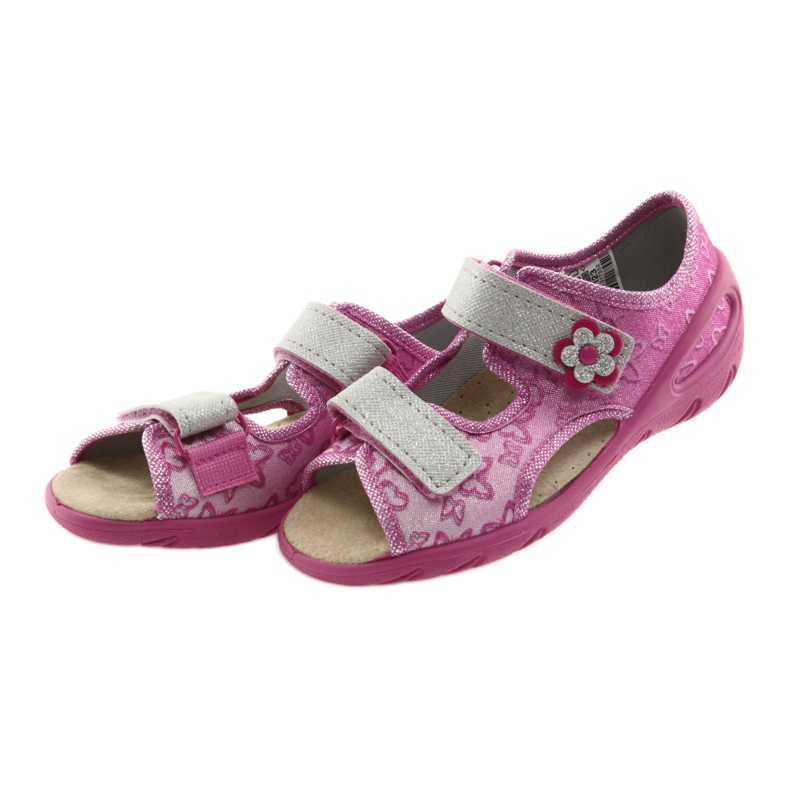 Scarpe per bambini Befado pu 065X123 grigio rosa 3