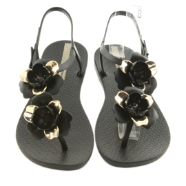 Sandali Ipanema scarpe da donna con fiori 82662 nero giallo 4