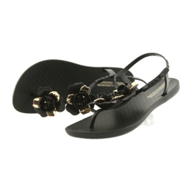 Sandali Ipanema scarpe da donna con fiori 82662 nero giallo 3