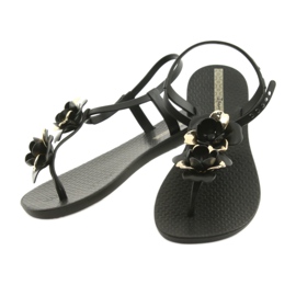 Sandali Ipanema scarpe da donna con fiori 82662 nero giallo 2