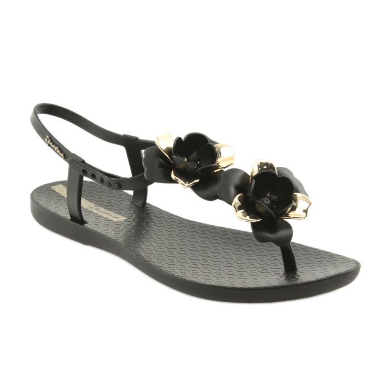 Sandali Ipanema scarpe da donna con fiori 82662 nero giallo 1