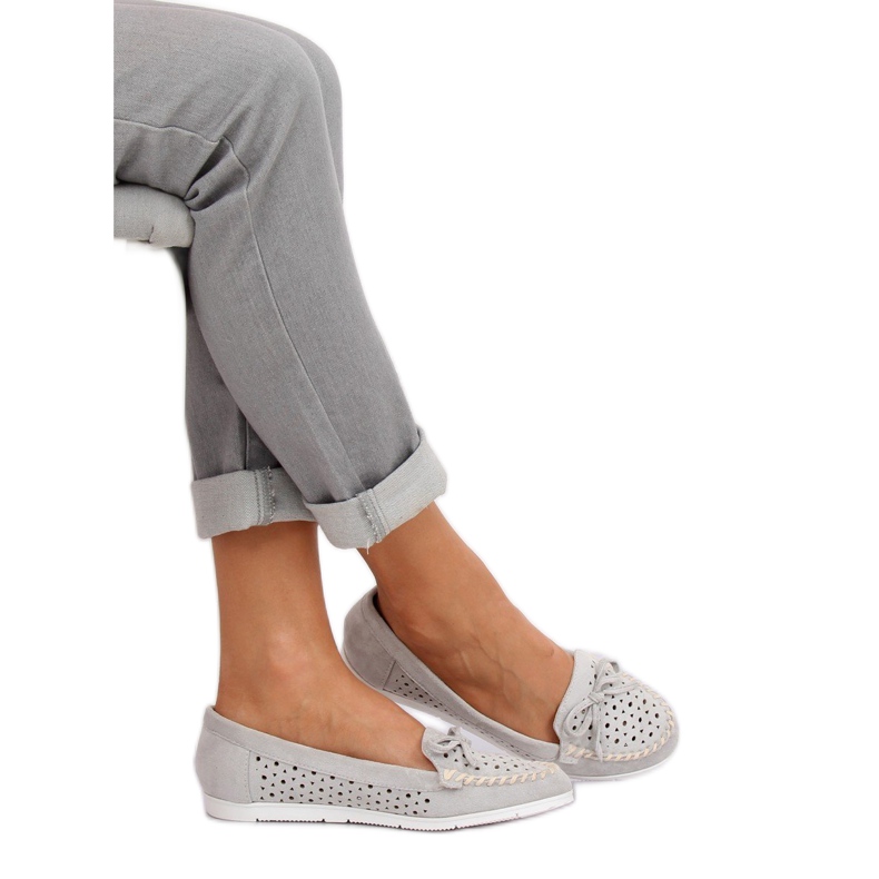 Grigio Mocassini grigi da donna T339P Grigio 1