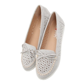 Grigio Mocassini grigi da donna T339P Grigio 2