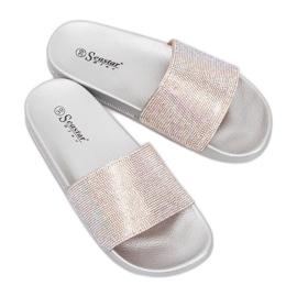 Ciabatte in argento con zirconi BG21P Argento grigio 1