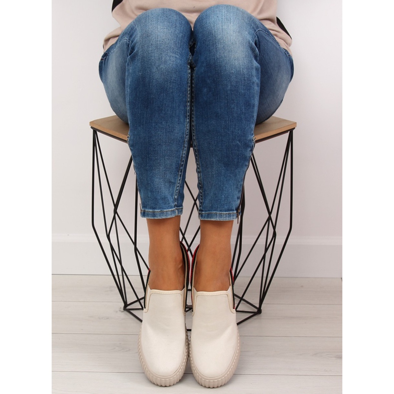 Sneakers senza lacci beige 107-40 Beige II-GAT 2
