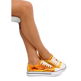 XL19P gialle Sneaker gialle benzina d'oro 1