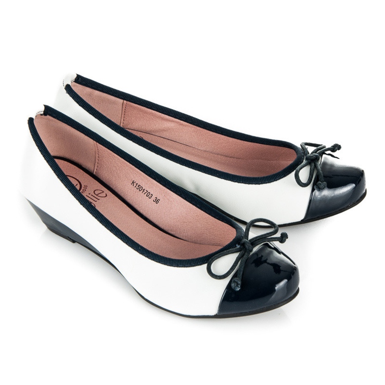 Kylie Pompe con zeppa bianco 1