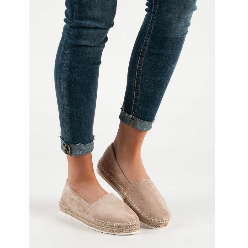 Small Swan Espadrillas in camoscio beige 2