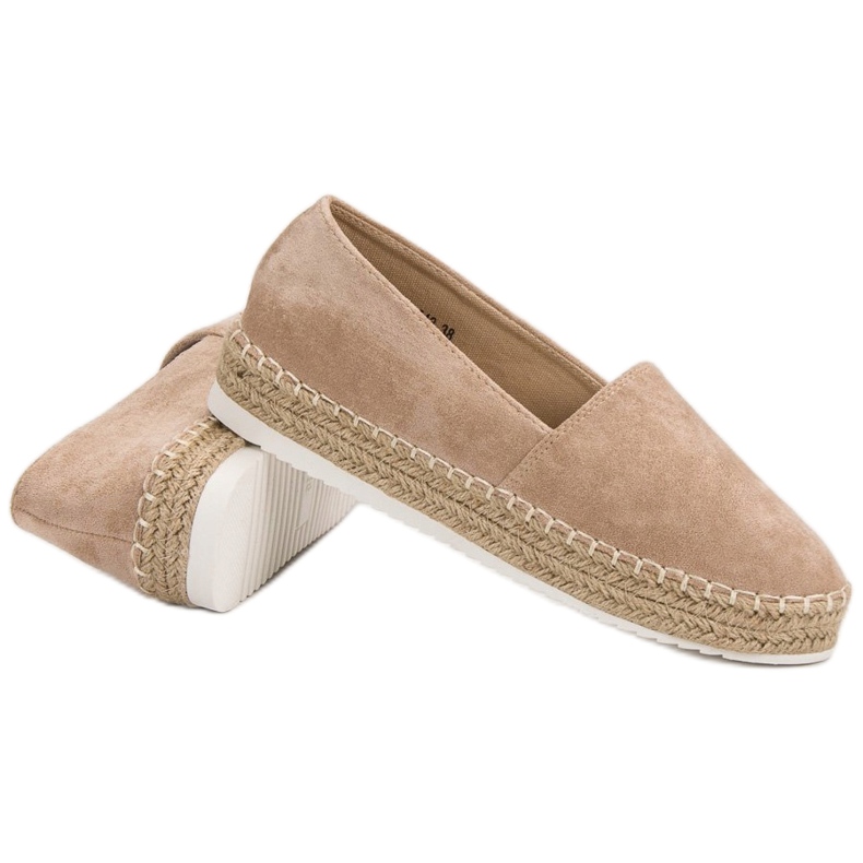 Small Swan Espadrillas in camoscio beige 1