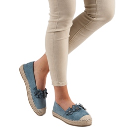 Espadrillas Con Fiori blu 1