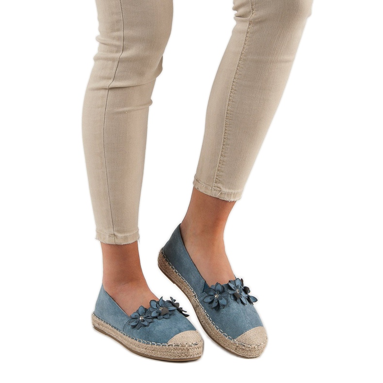 Espadrillas Con Fiori blu 2