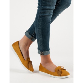 Comer Ballerine in camoscio senape giallo 1