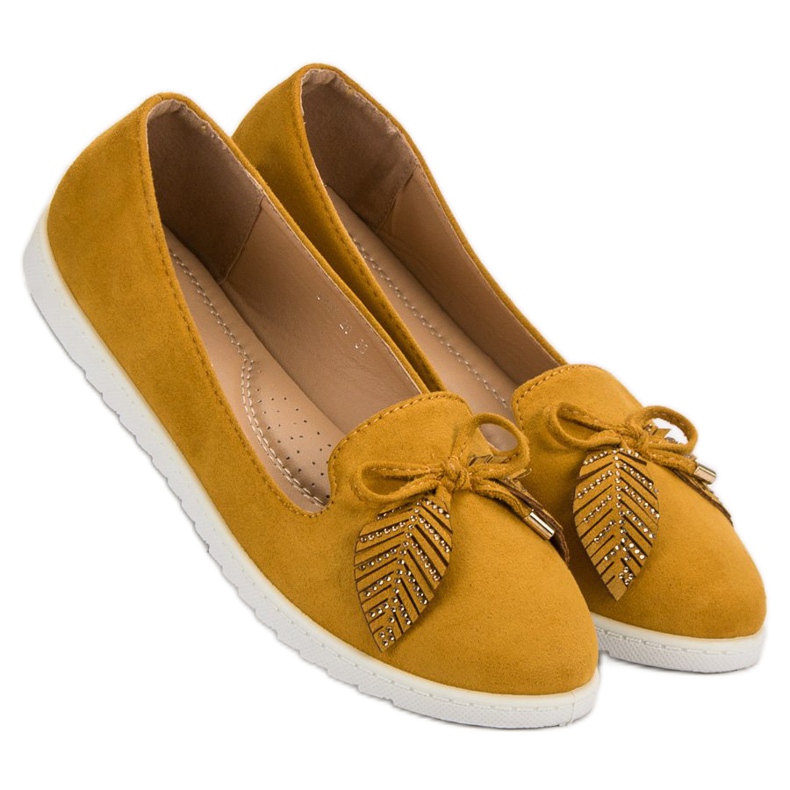 Comer Ballerine in camoscio senape giallo 2