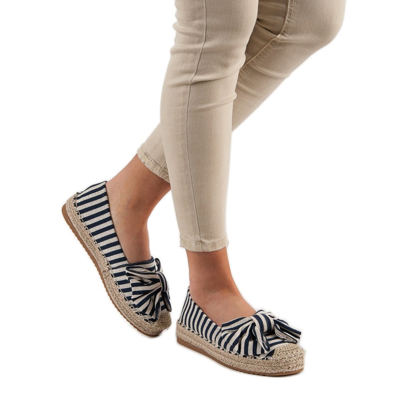 Espadrillas a righe marrone blu blu navy 2