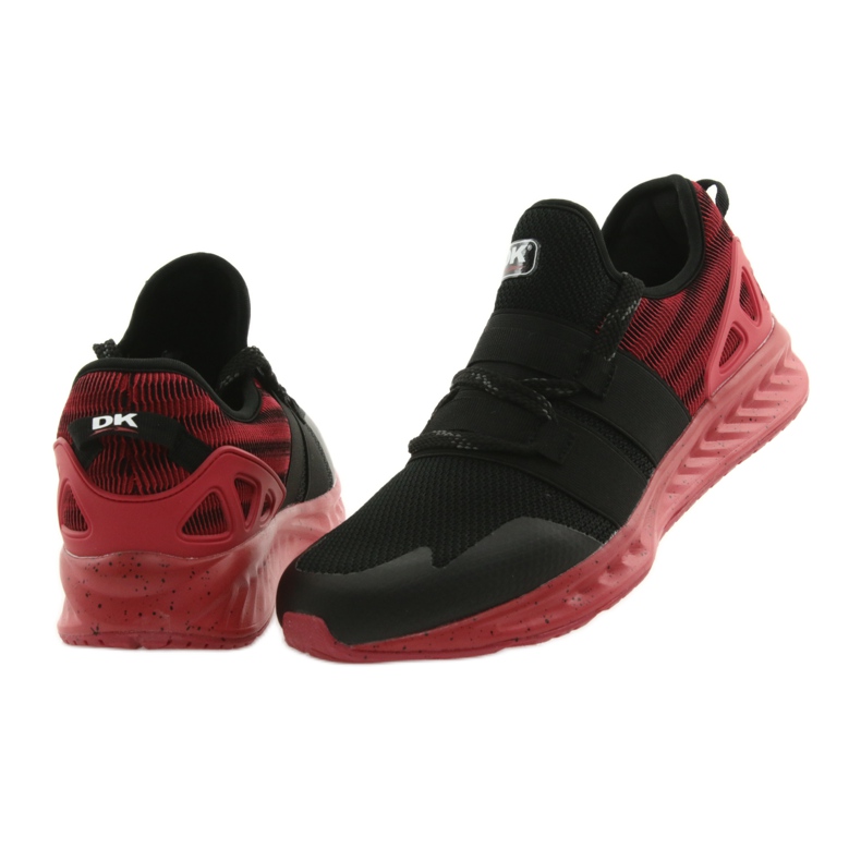 Scarpe sportive da uomo DK 18332 nere/rosse nero rosso 4