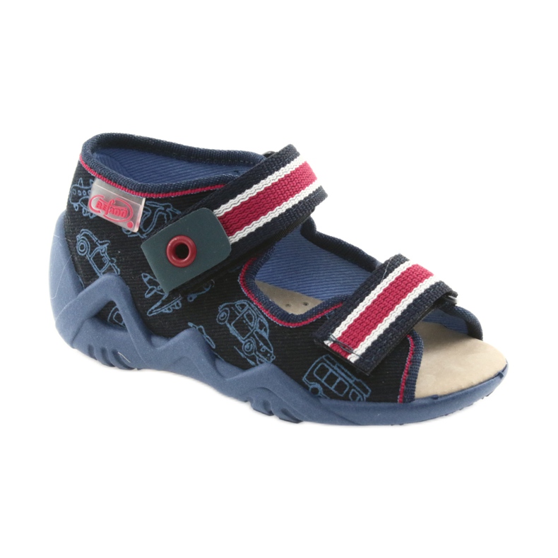 Scarpe da bambino Befado gialle 350P003 blu navy 1